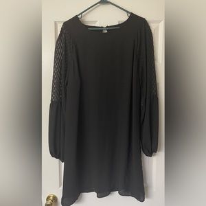 Long sleeve black dress